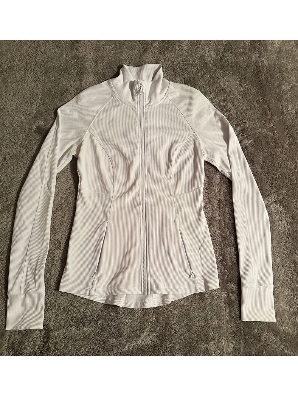 90 DEGREE BY REFLEX Vortex Ribbed Legend Jacket  Crisp White